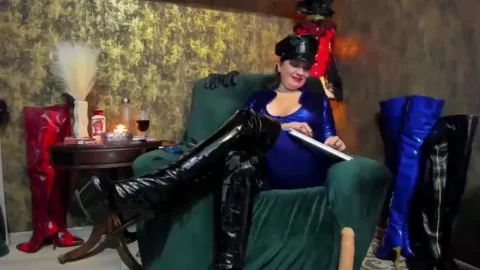 Shiny Boots Phone Time Cristinann